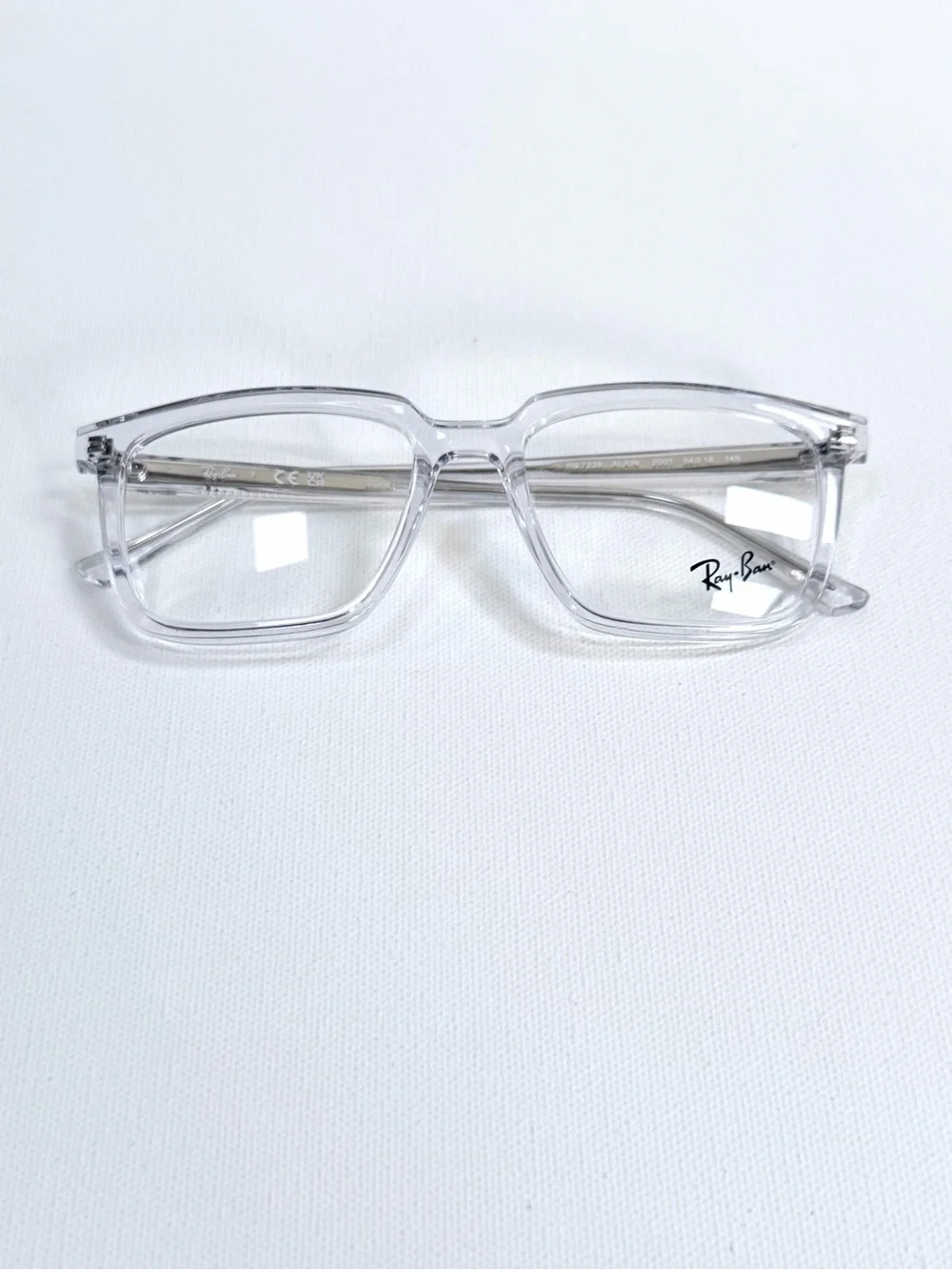 Ray-Ban Men’s Clear Transparent Square Frame Sunglasses